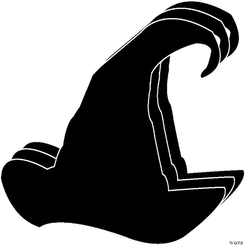 Creative Shapes Etc. - Small Single Color Construction Paper Craft Cut-out - Witch Hat