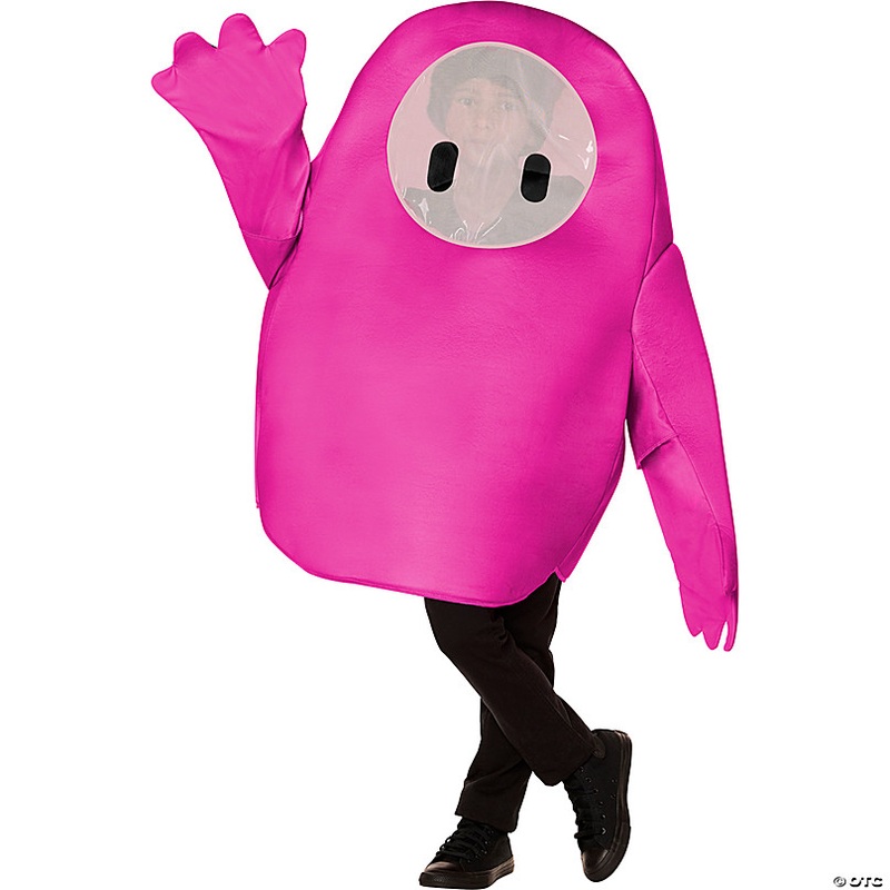 Kids Fall Guys Pink Polyester Tunic Pink Costume - Fits up to Size 14