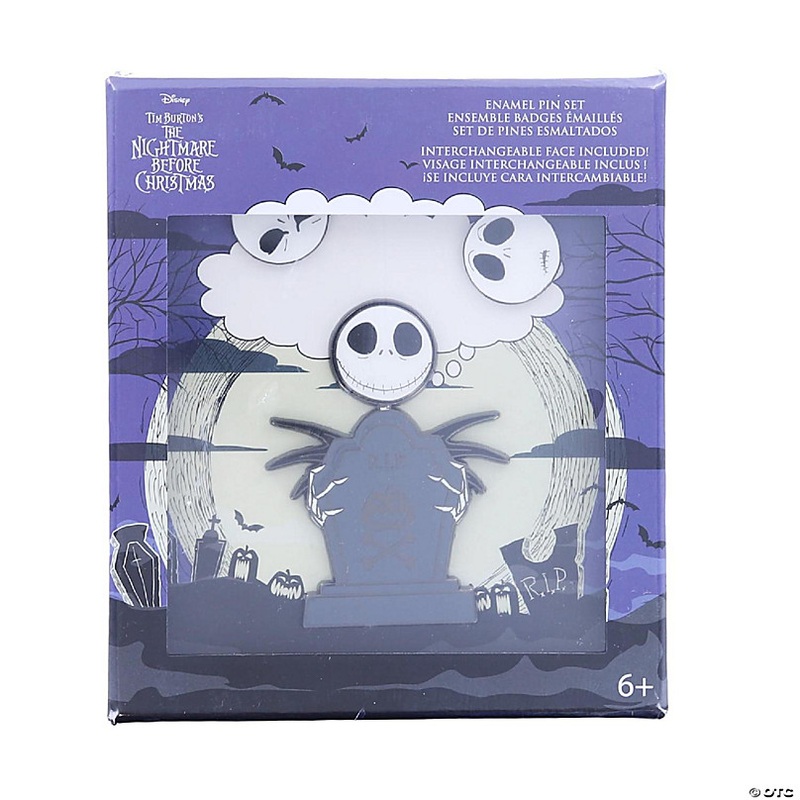 Nightmare Before Christmas Jack Skellington Mixed Emotions Pin Set