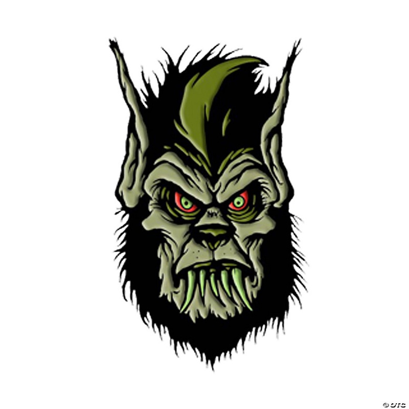 1 1/2 Toxictoons Werewolf Monster Face Full-Color Enamel Pin