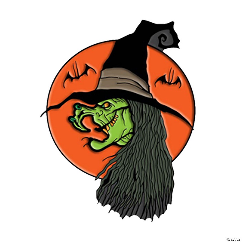 1 1/2 Toxictoons Witchy! Green Witch Face Full-Color Enamel Pin