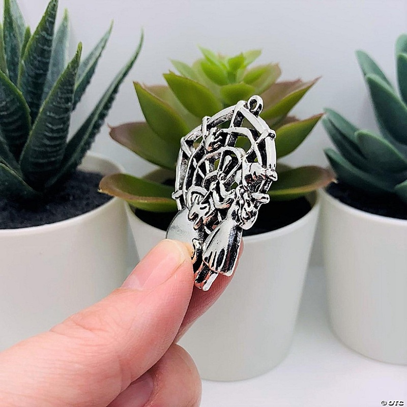 20 Pcs Large Witch with Web Pendant