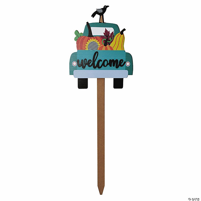 43 Welcome Truck Fall Harvest Yard Sign