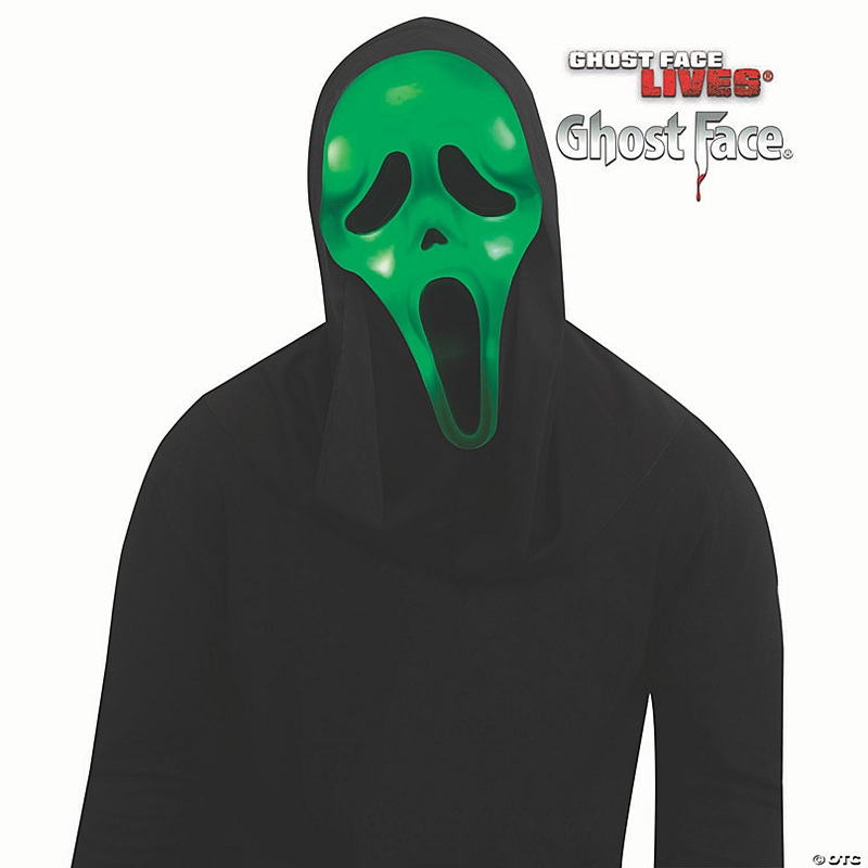 Adults Ghost Face Color Changing Full Mask with Hood