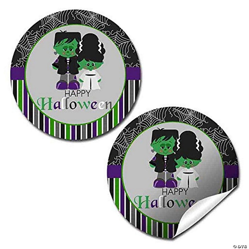 AmandaCreation Frankenstein and Bride Envelope Seals 40pc.