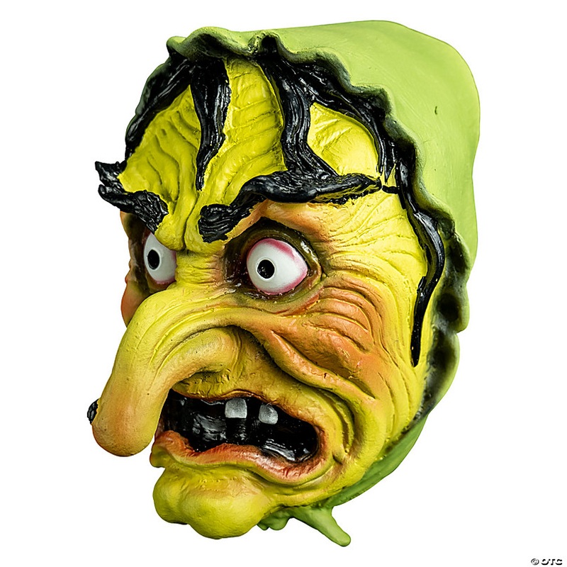 Chamber of Horrors Green Latex Overhead Witch Mask