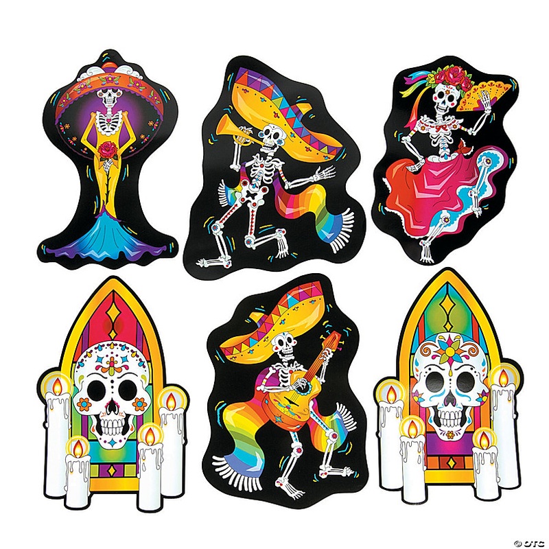 Day of the Dead Cutouts - 6 Pc.