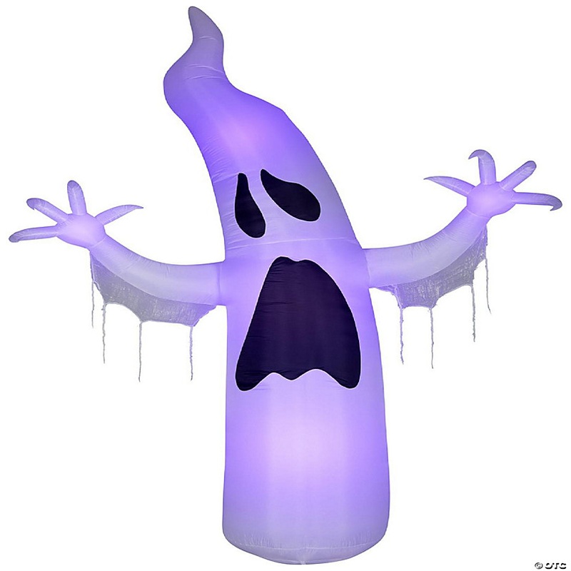 Gemmy Lightshow Airblown ShortCircuit Ghoul Ghost Giant (Black Light)   12 ft Tall  white