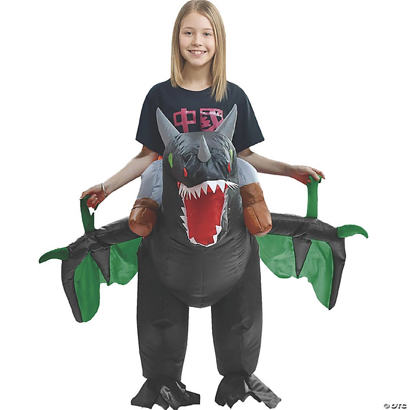 Kids Inflatable Dragon Ride On Costume