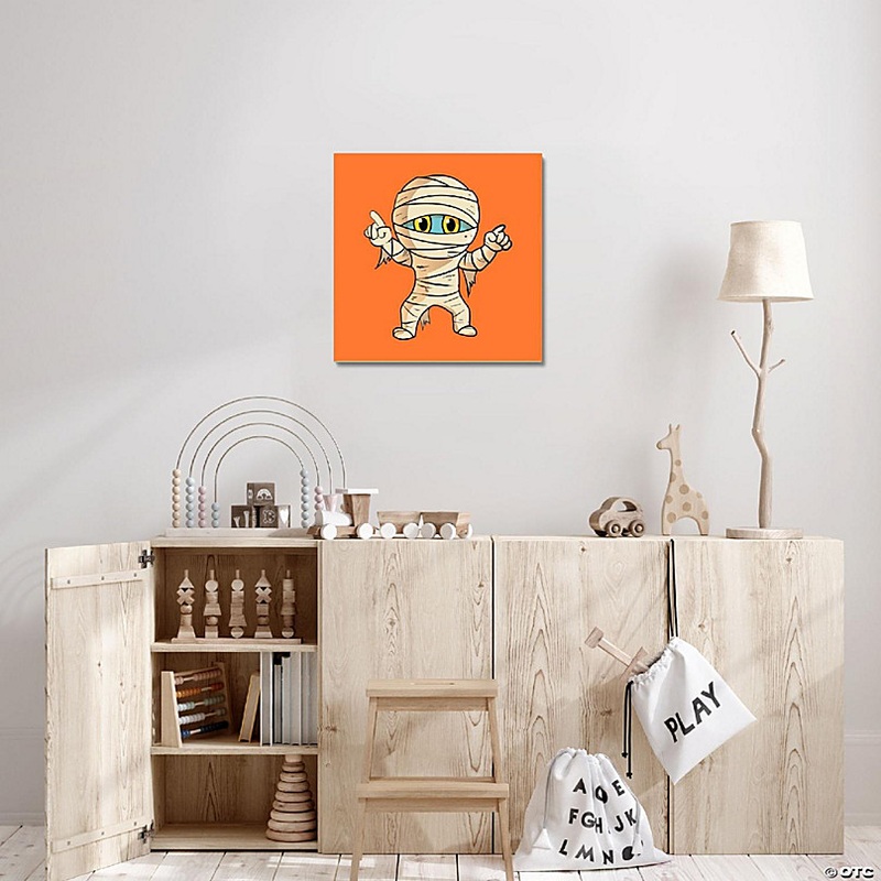 Morton the Mummy Gallery Wrapped Canvas by Dancing Littles Jungle - Size 18x24 Inch