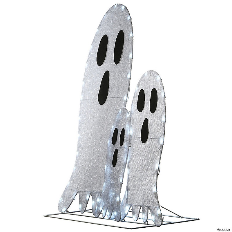 National Tree Company 36 in. Pre-Lit Ghost Trio