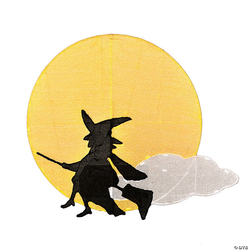 National Tree Company 41 in. Moon and Flying Witch with LEDs Lights