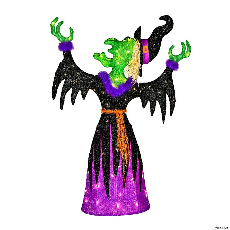 National Tree Company 47 in. Pre-Lit Cackling Green Witch