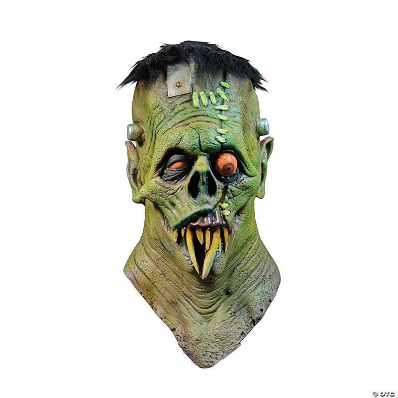 Toxictoons Green Gruesome Monster with Hair Sculpted Latex Mask