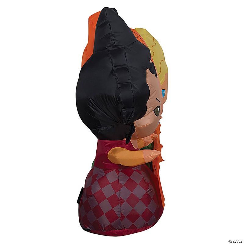 42 Blow-Up Inflatable Hocus Pocus Sisters with Built-In LED Lights Outdoor Yard Decoration