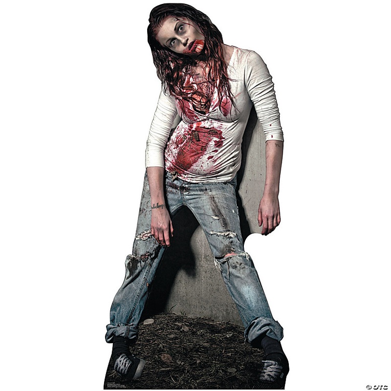 65 Zombie Girl Life-Size Cardboard Cutout Stand-Up