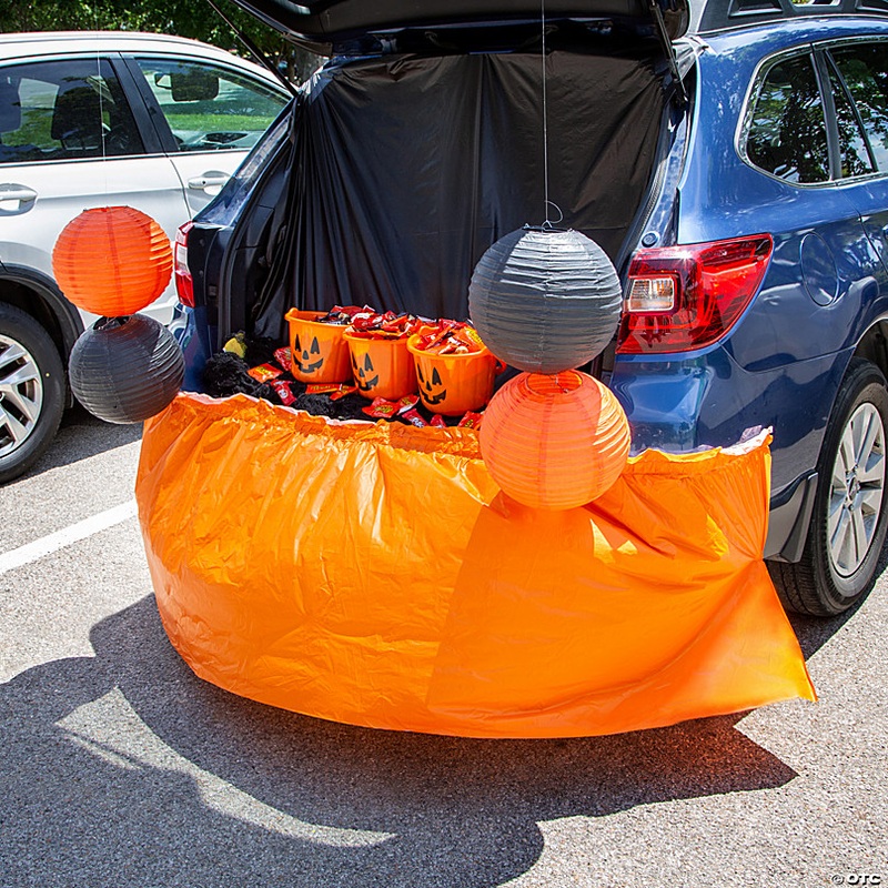 90 x 29 Orange Plastic Trunk-or-Treat Vehicle Rear Bumper Cover