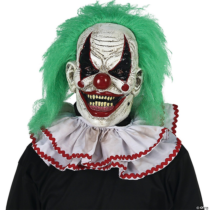 Adults Chuckles the Clown Mask with Green Hair
