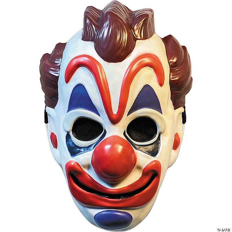 Adults Haunt Clown Injection Plastic Half Mask - One Size