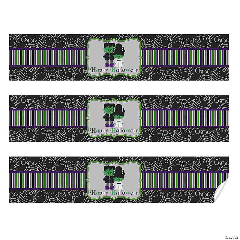 AmandaCreation Frankenstein and Bride Water Bottle Wrappers 20pc.