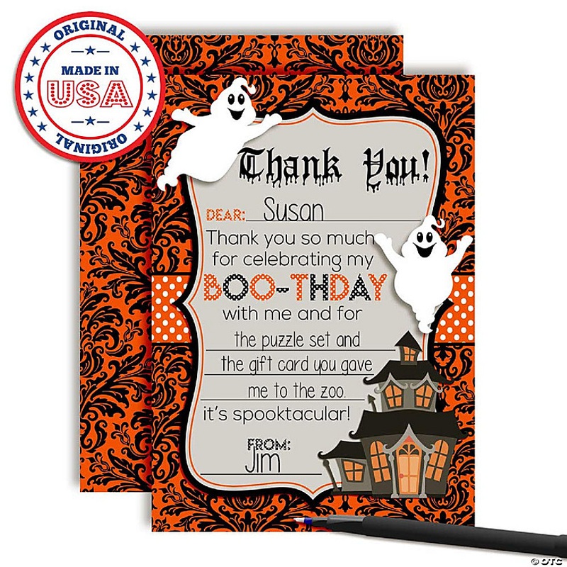 AmandaCreation Ghost Booth-day Thank You Cards 20pc.