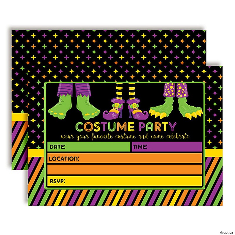 AmandaCreation Monster Feet Costume Party Invites 40pc.