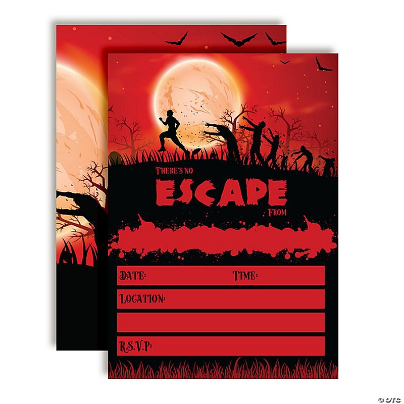 AmandaCreation Red Blood Zombie Invites 40pc.