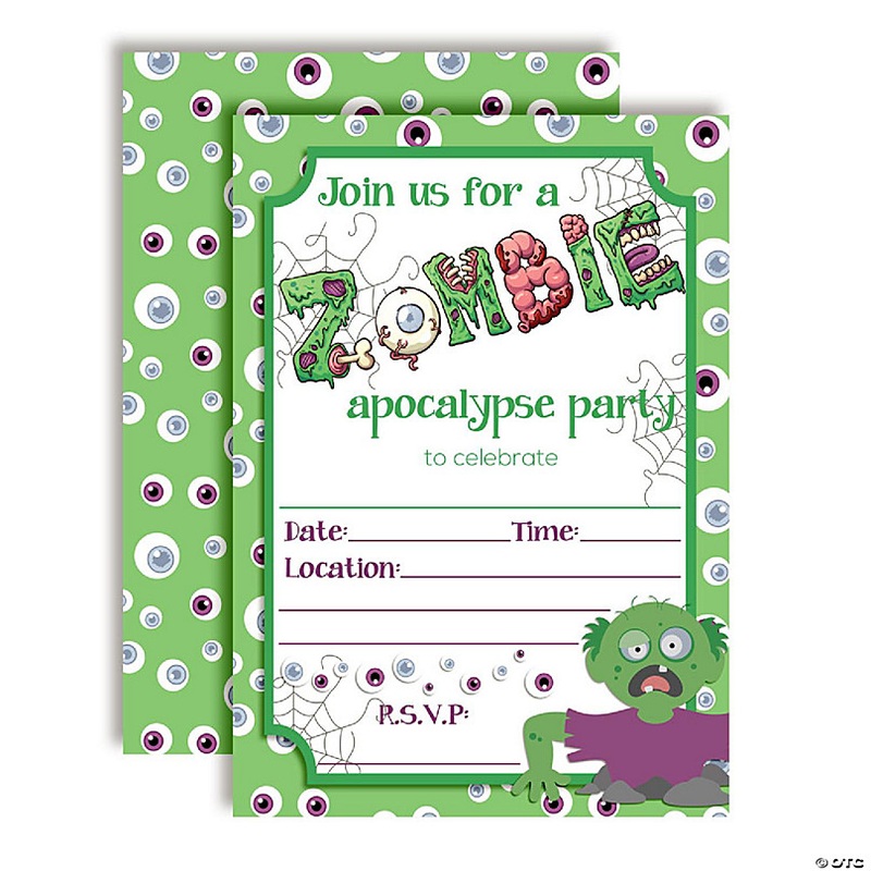 AmandaCreation Zombie Apocalypse Invites 40pc.