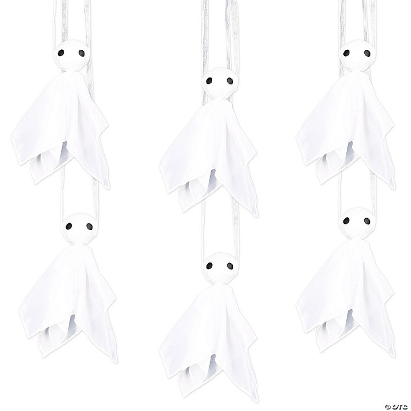 Beistle - Fabric Hanging Ghosts - 12 Pack