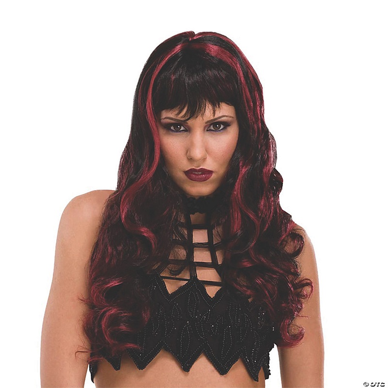Black & Burgundy Witch Wig