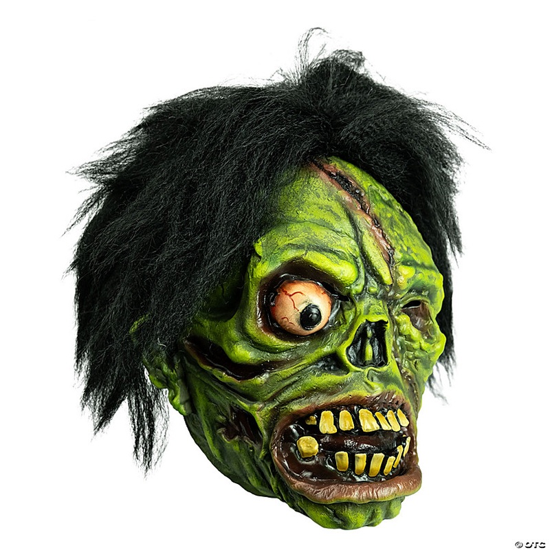 Chamber of Horrors Green Shock Monster Overhead Mask with Hair