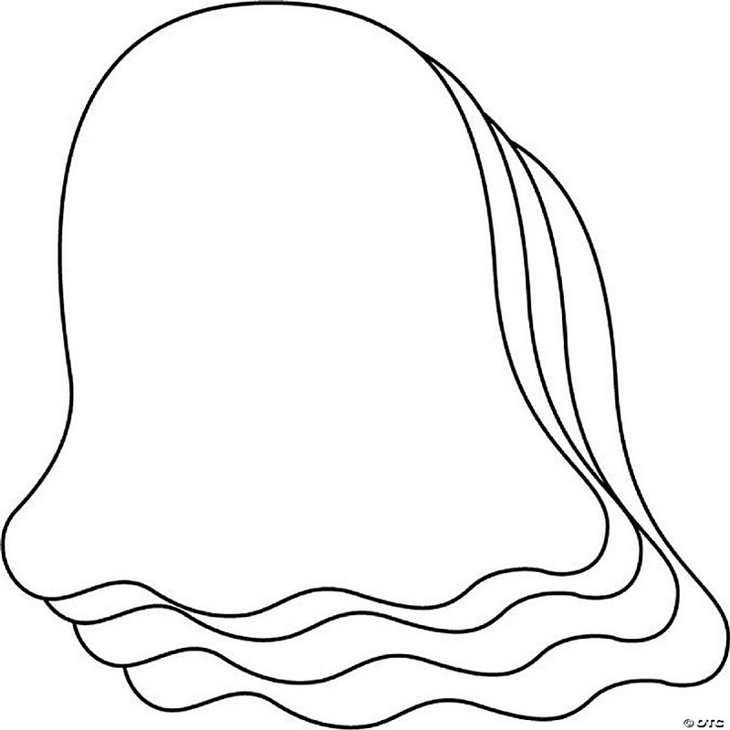 Creative Shapes Etc. - Large Single Color Creative Foam Craft Cut-outs - Ghost