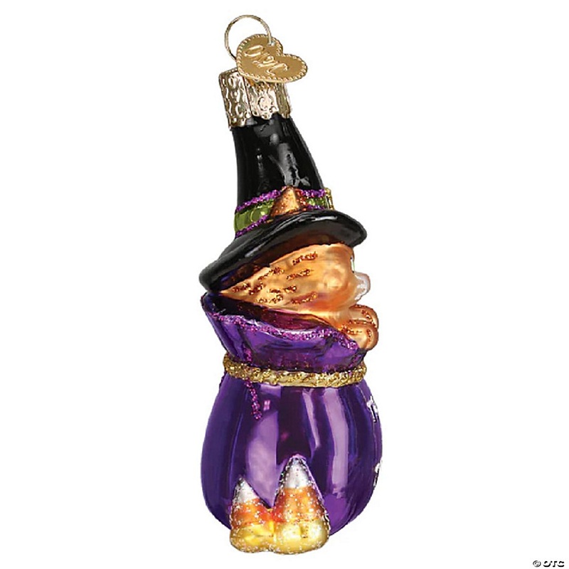 Old World Christmas Trick or Treat Kitty Glass Ornament FREE BOX 4 inch