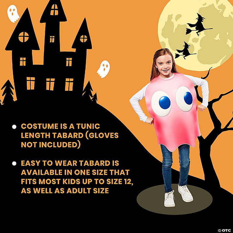 Pac-Man Pinky Ghost Child Costume  One Size