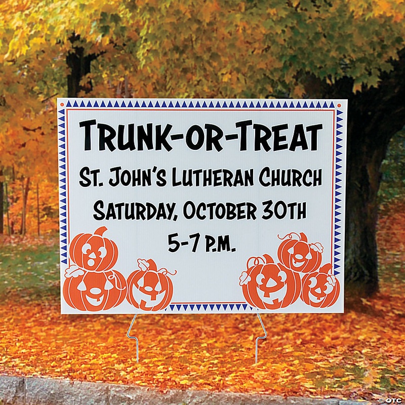 Personalized 24 x 16 Trunk-or-Treat Yard Sign