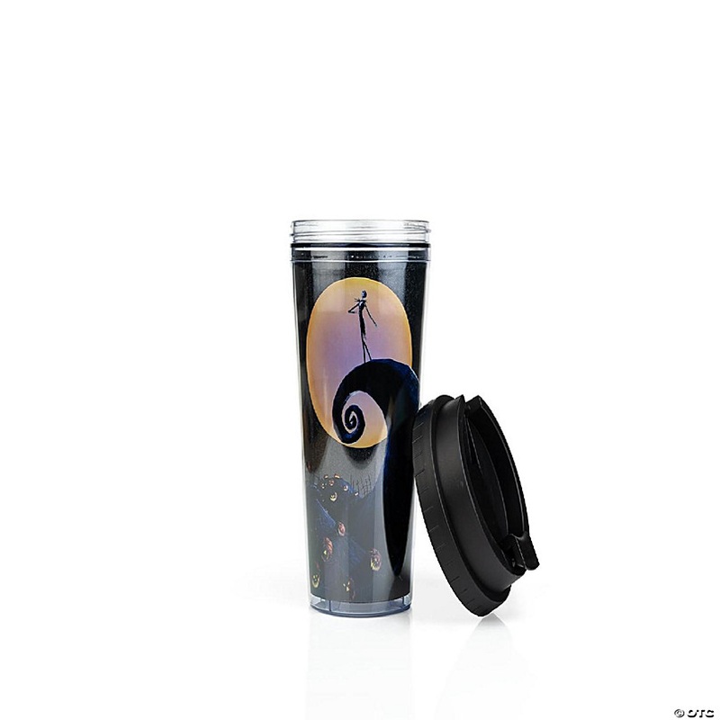 The Nightmare Before Christmas Graveyard Scene Travel Mug  Holds 16 Ounces