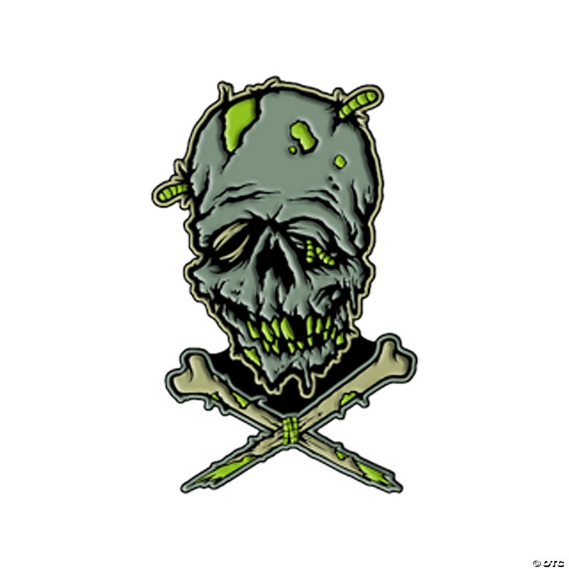 1 1/2 Toxictoons Zombie Kook! Face Full-Color Enamel Pin