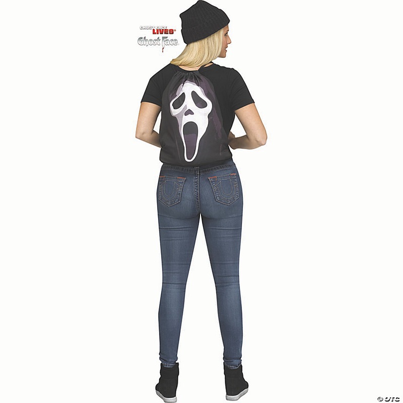 16 1/2 Scream Ghost Face Drawstring Backpack Accessory
