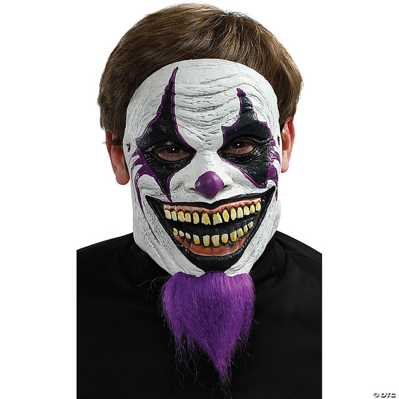 Adults Clown Mask with Purple Beard