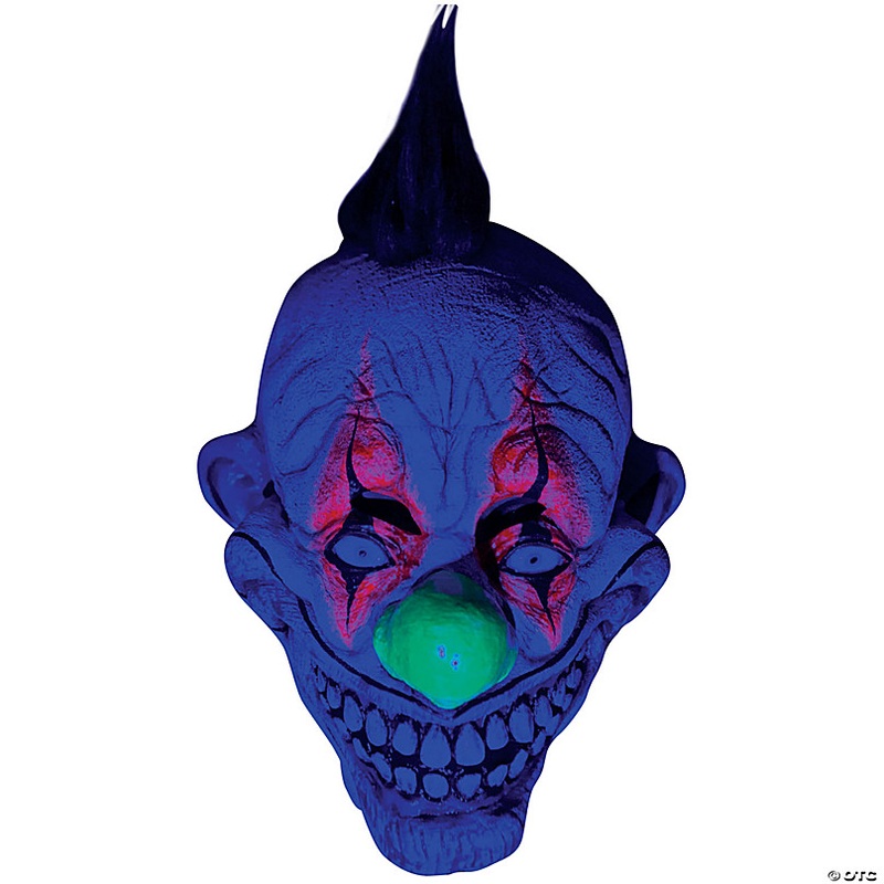 Adults Ghoulish Productions Prankster Neon Clown Overhead Latex Mask - One Size