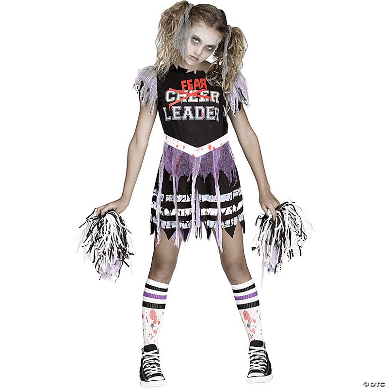 Girls Zombie Fearleader Cheer Costume