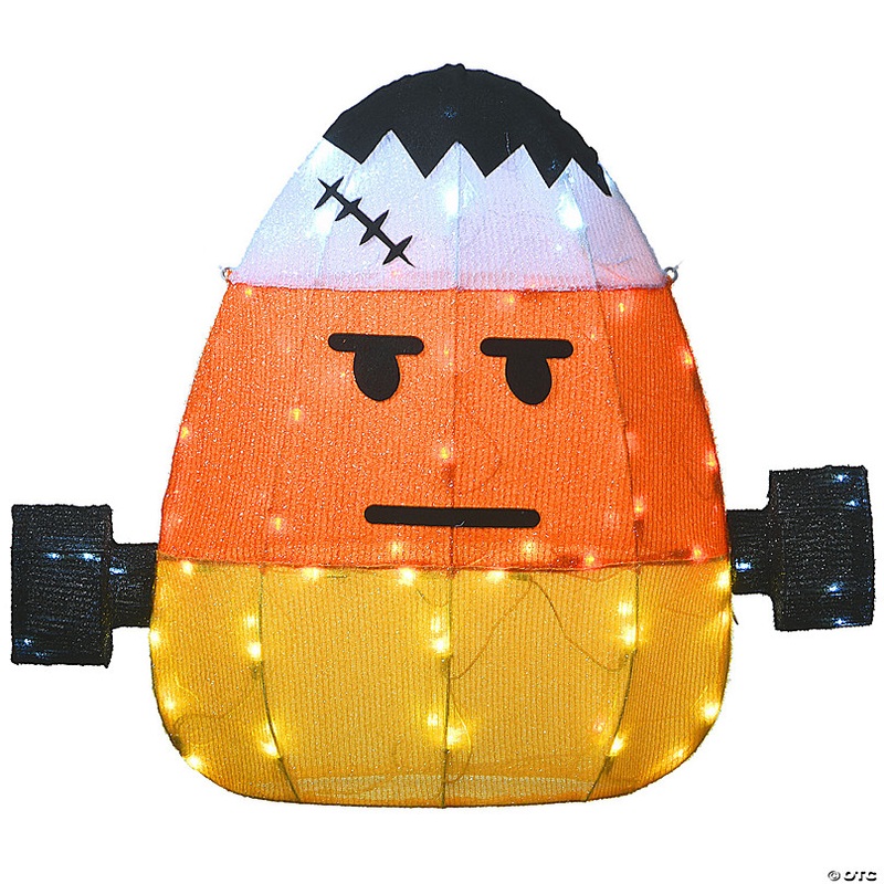 National Tree Company 24 in. Pre-Lit Candy Corn Frankenstein
