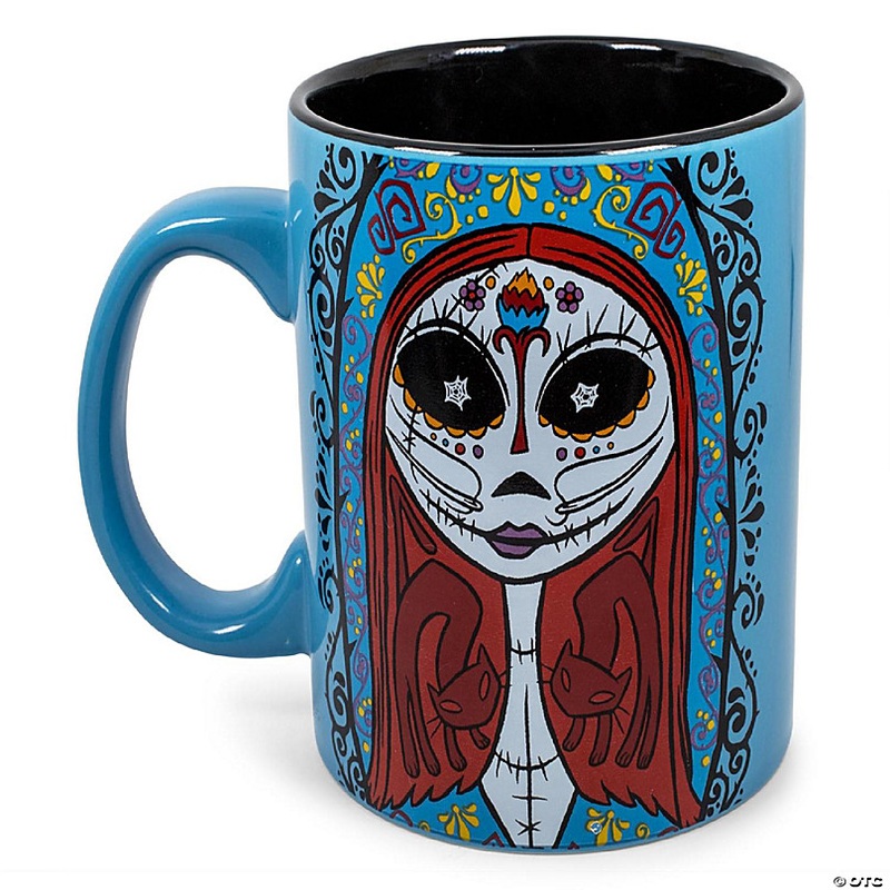 Nightmare Before Christmas Jack & Sally Day of the Dead Ceramic Mug  20 Ounces