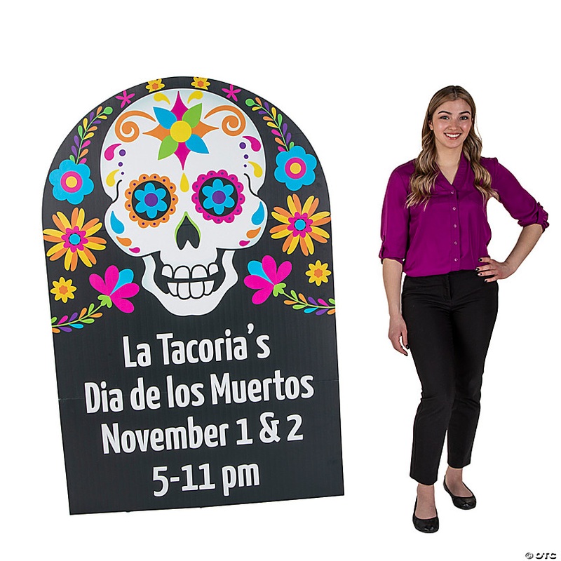 Personalized Day of the Dead Party Cardboard Cutout Stand-Up