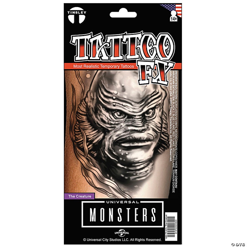 Tinsley Transfers Universal Monsters The Creature from the Black Lagoon Temporary Tattoo