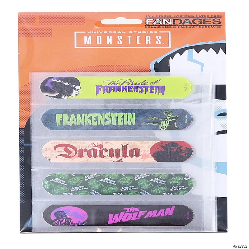 Universal Monsters Fandages Collectible Fashion Bandages  25 Pieces