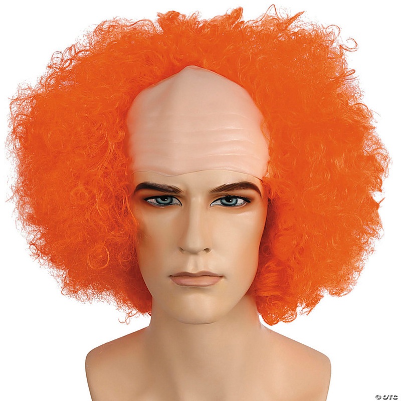 Adults Bargain Bald Curly Clown Wig