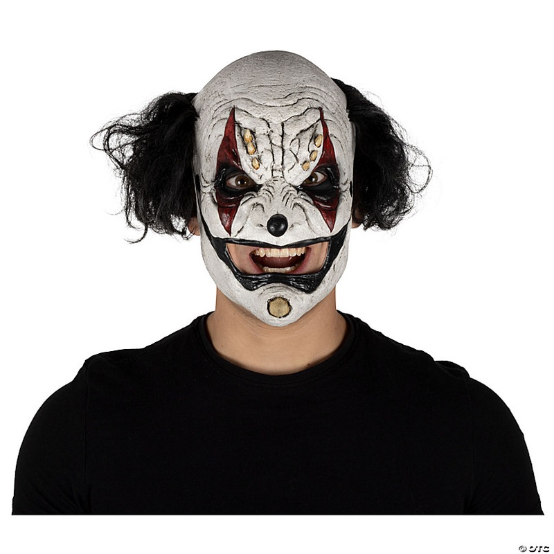 Adults Ghoulish Productions Clowns Prankster Black Clown Overhead Latex Mask - One Size