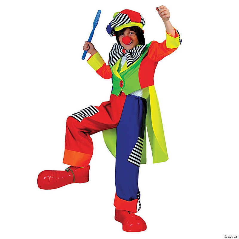 Boy's Spanky Stripes Clown Costume