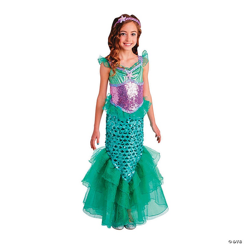 Girl's Blue Sea Mermaid Costume